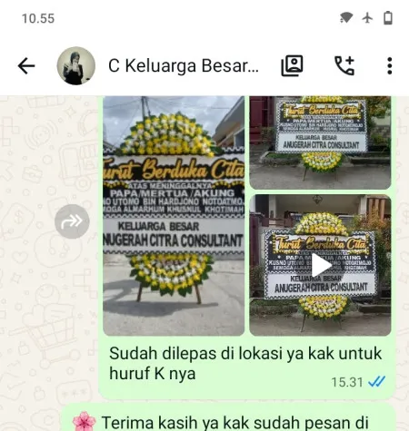Pengiriman Papan Bunga Duka Axa Tower